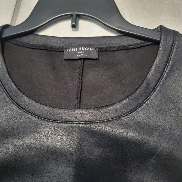 Lane Bryant Black  pleather top Size 18-20 - Picture 6 of 8
